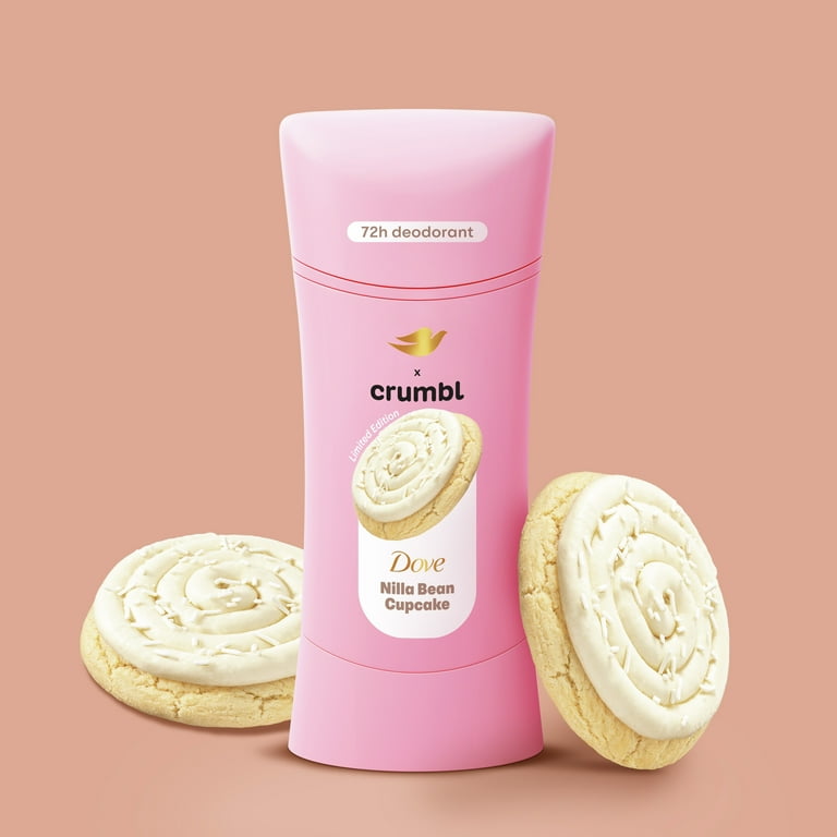 Dove Crumbl Deodorant Stick Crumbl Nilla Bean Cupcake Aluminum