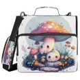 thumbnail image 2 of Circular Folder Package 13.6*3.5*12.4 Inches ,Binder Bag，Binder Organizer，Zipper Binder，3 Ring Binder ,Suitable for Work Cartoon Mushroom Man, 2 of 8