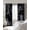 Black, White, Silver, variant on Modern City Blackout Curtains for Bedroom/Living Room, Thermal Insulated Kitchen Curtains, Vintage Red Architecture Classic Buildings Grommet Darkening Window Treatment Drapes 27.5"x39"x2