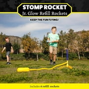 Stomp Rocket® Original Jr. Glow Rocket Refill for Kids, Soars 100 ft, 6 Jr. Glow Foam Refill Rockets Only, Gift for Boys and Girls Ages 3 and up