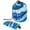 Multicolor, variant on PhooArto Large Barrel Drawstring Makeup Bag, Ocean Blue Crocodile Pattern Travel Cosmetic Bag Portable Make Up Organizer Bag