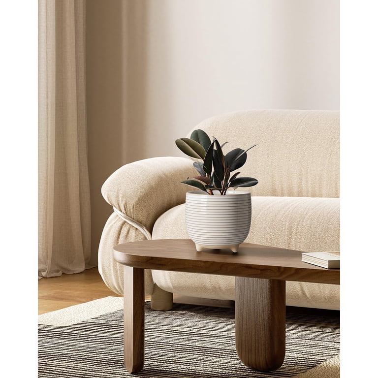 Ceramic Plant Pots with Drainage Holes, Set of 2 photo 8