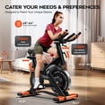 thumbnail image 6 of TOSSFD Magnetic Exercise Bike for Home Gym - 40 lbs Flywheel, 380 lbs Weight Capacity, Commercial Grade Indoor Cycling Bike, Stationary Bike with LCD Monitor & APP, 6 of 9