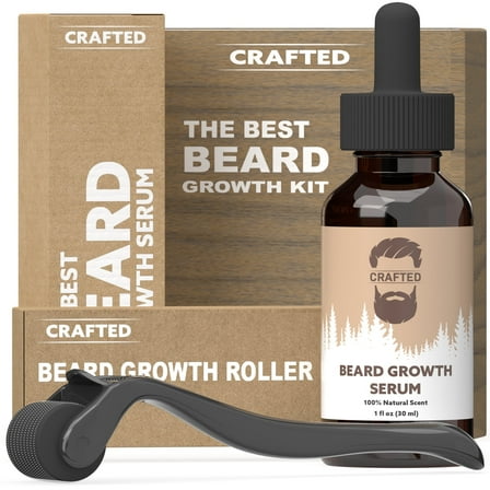 Ultimate Beard Growth Kit Basics - Fast Growth with Beard Growth Derma Roller   Beard Growth Oil   All Natural Ingredients - Great Beard Gift Set
