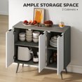 thumbnail image 4 of HOMCOM 36" Sideboard, Buffet Cabinet with Adjustable Shelves, Grey, 4 of 10
