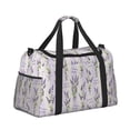 thumbnail image 2 of Picia Lavender Flowers Print Travel Duffle Bag,Weekender Bags for Women with Shoe Compartment, Gym Duffel Bag with Wet Pocket, Hospital Bags for Labor and Delivery, 2 of 7