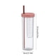 thumbnail image 3 of Botella de agua plegable con separador de té y pajita, portátil y resistente a caídas. Marco metálico, diseño de 2 niveles, plegable y ajustable. Ideal para dormitorios, filtración de agua,, 3 of 9
