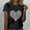 Black, variant on EchfiProm Womens T shirts Love Heart Graphic Tee Valentine Crew Neck Valentine Day Cute Shirts for Wife