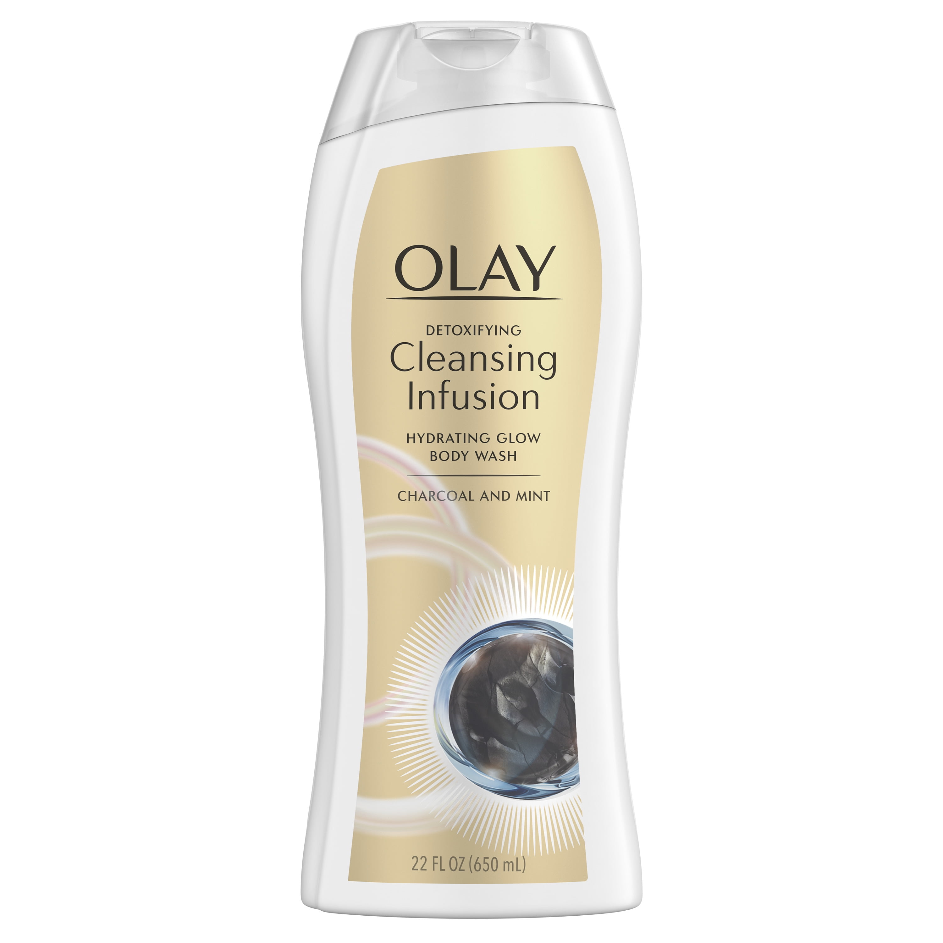 Olay Cleansing Infusion Body Wash, Charcoal + Mint, 22 fl. Oz