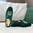 thumbnail image 6 of Men's Luxury Velvet Penny Loafers Shoes Embroidery Suede Dress Loafers Daily Boats Shoes for Party Wedding Prom, 6 of 13
