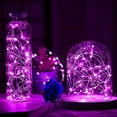 thumbnail image 4 of Viworld 10Pack LED String Lights, 6.6ft 20 LEDs Moon Lights Micro Lights on Silver Copper Wire for DIY Wedding Centerpiece, Table Decoration, Party, Purple, 4 of 6