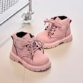thumbnail image 7 of CAICJ98 Toddler Boys Girls Short Boots Kids Outdoor Waterproof Hiking Ankle Booties Non-Slip Combat Boots Kids Pink,6(Toddler/Little Kid), 7 of 7