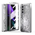 thumbnail image 1 of MonsDirect for 7.6 inch Samsung Galaxy Z Fold 2 5G 2020 Case, Mechainical Gear Clear Plating Frame Hard PC Back Shell With Screen Protector, Slim Folding Hinge Protection for Galaxy Z Fold 2, Silver, 1 of 2