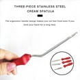 thumbnail image 2 of 3 Pcs/set Cake Icing Spreader Cake Stainless Steel Smoother Scraper Cream Spatula Baking Tool, Red, 2 of 8