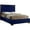 Blue, variant on Meridian Furniture Lana Solid Wood and Velvet King Bed in Navy