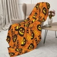 thumbnail image 6 of Halloween Blanket Throw Blanket for Couch Sofa and Bed, pumpkins halloween funny Halloween Plush Throw Blanket, Halloween Decor Fuzzy Cuteness Comfy Flannel Blanket, 6 of 7