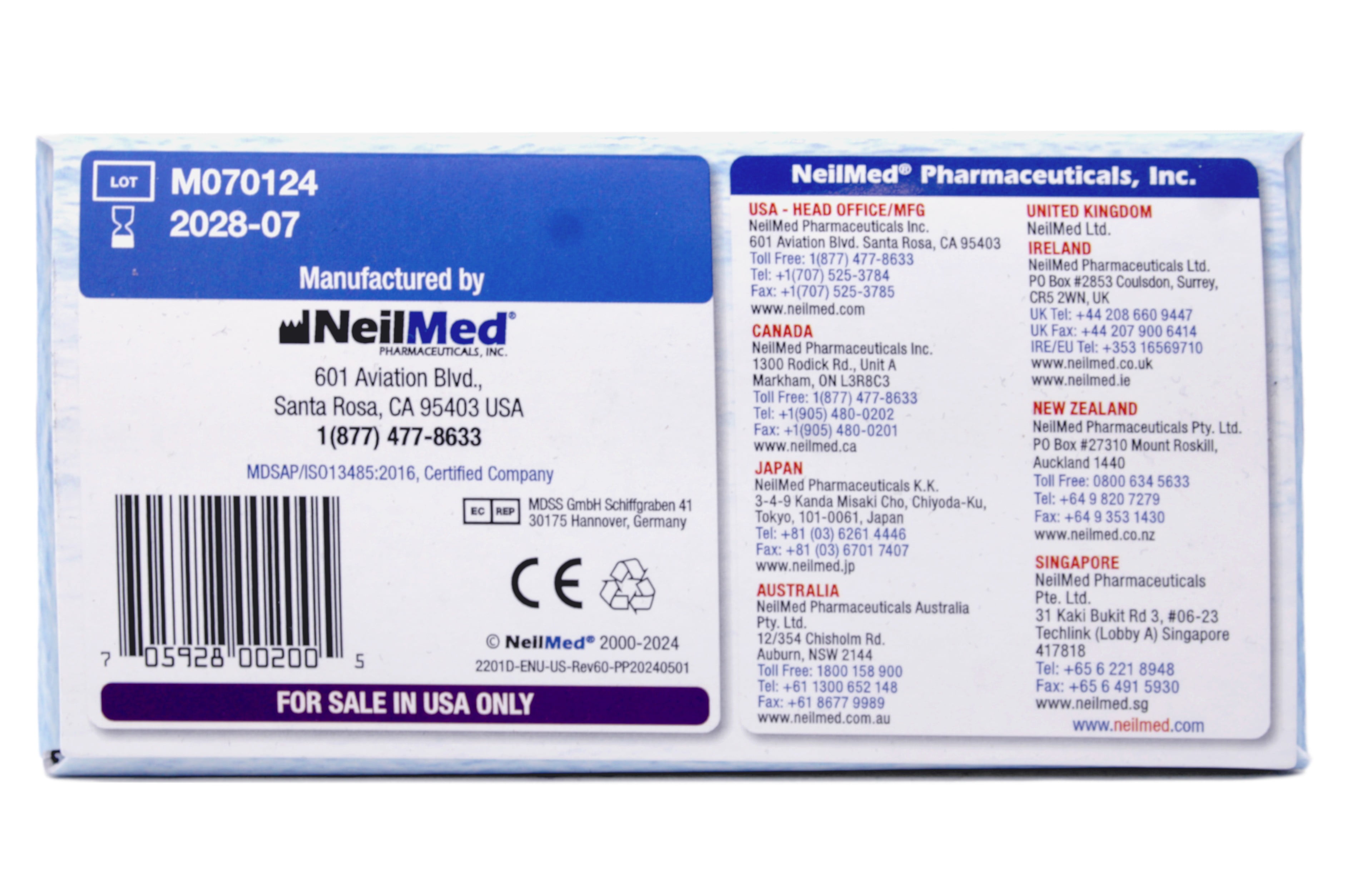 5 Pack - NeilMed Sinus Rinse Premixed Refill Packets 100 Each