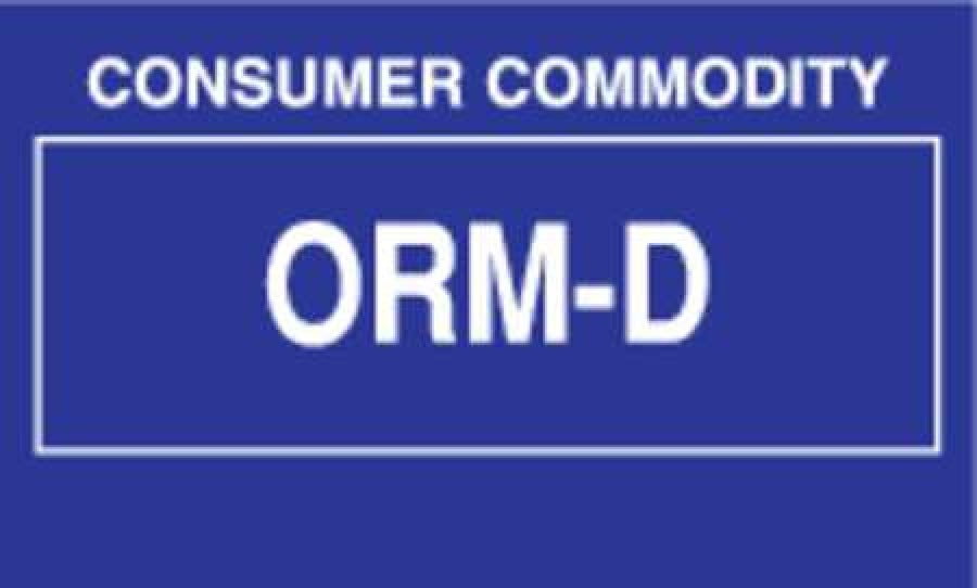 500 ct Glossy Blue "Consumer Commodity ORM-D" Labels Stickers 1" by 2" 