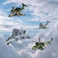 thumbnail image 3 of 4x Avion à Réaction en Alliage Moulé sous Pression en Métal Mécanisme à Rétrofriction Action à Rétrofriction Jouets de Combat Camouflage, 3 of 6