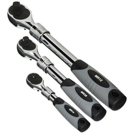 

e-z red mr482 extendable ratchet three piece set- includes 1/4 1/2 3/8 ratchets