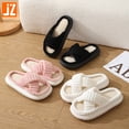 thumbnail image 4 of Zapatillas de lino de pana para mujer, pantuflas de algodón y lino antideslizantes para interiores, para el hogar, para las cuatro estaciones, novedad de 2024, 4 of 5