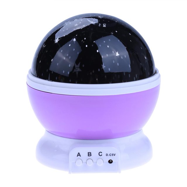 Lámpara Proyector giratorio de noche estrellada Proyección Luces LED Regalo de Navidad (Púrpura Tmvgtek Para estrenar