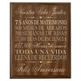 thumbnail image 1 of LifeSong Milestones Spanish 75th Wedding Anniversary Wall Plaque - Aniversario Español - 12x15 (Walnut), 1 of 1