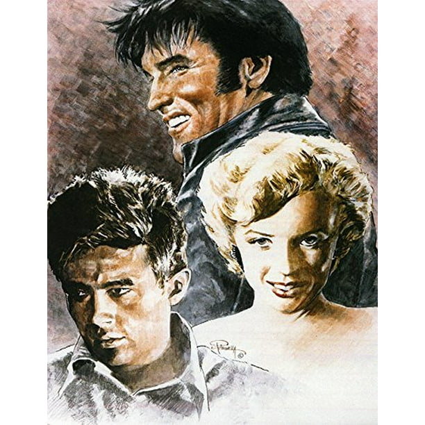 Buyartforless Marilyn James Dean And Elvis Wall Art Walmart Com Walmart Com