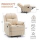 thumbnail image 2 of Korser Sillón Reclinable Pequeño,Manual con Bolsillos,Para Sala,Pana,Beige, 2 of 7