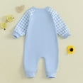 thumbnail image 4 of Gibobby Newborn Baby Girl Boy Fishing Outfit Fish Print Long Sleeve Romper Zipper Jumpsuit Infant Coming Home Clothes(Blue,12-18 Months), 4 of 7