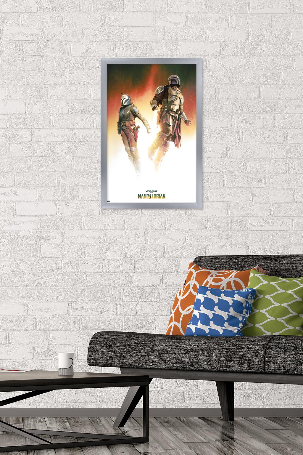 Star Wars: The Mandalorian Season 3 - Duo Wall Poster, 14.725" x 22.375" Framed