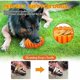 thumbnail image 3 of Juguete indestructible para perros, pelota de goma resistente con sonido, ideal para perros pequeños, medianos y grandes, 11,7 cm, color naranja., 3 of 5