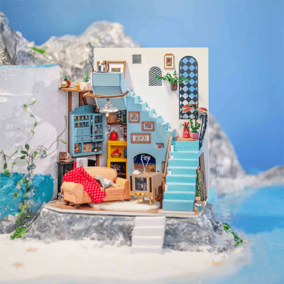 Rolife DG141 DIY Joys Peninsula Living Room Miniature Dollhouse