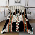 thumbnail image 1 of Erosebridal Tribal Aztec Coverlet Set Twin, Cow Print Bedding Set, Rectangle Geometry Bed Set, Super Cozy Room Decoration, 2pcs, 1 of 5