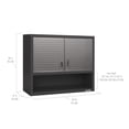 thumbnail image 6 of Seville Classics UltraHD® Double Door Lockable Wall Cabinet with Open Shelf, 36" W x 12" D x 30" H, Graphite, 6 of 8