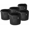 thumbnail image 4 of 5pcs Plant Grow Bags Thickened Nonwoven Aeration Fabric Pots Container, 4 of 12