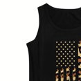thumbnail image 4 of Wang6 American Flag Tank Tops for Women Patriotic Shirt USA Flag Stars Stripes Print Sleeveless T-Shirt 4th of July Tee Shirts 0429liBlack S, 4 of 5