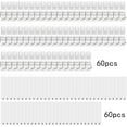 thumbnail image 2 of 60 Pieces Clear Self Adhesive Clips Plastic Hanging Wall Clips Small Paper Photo Spring Tapestry Clips and 60 Pieces White Sticky Strips for Home Office School Picture Display, 2 of 7