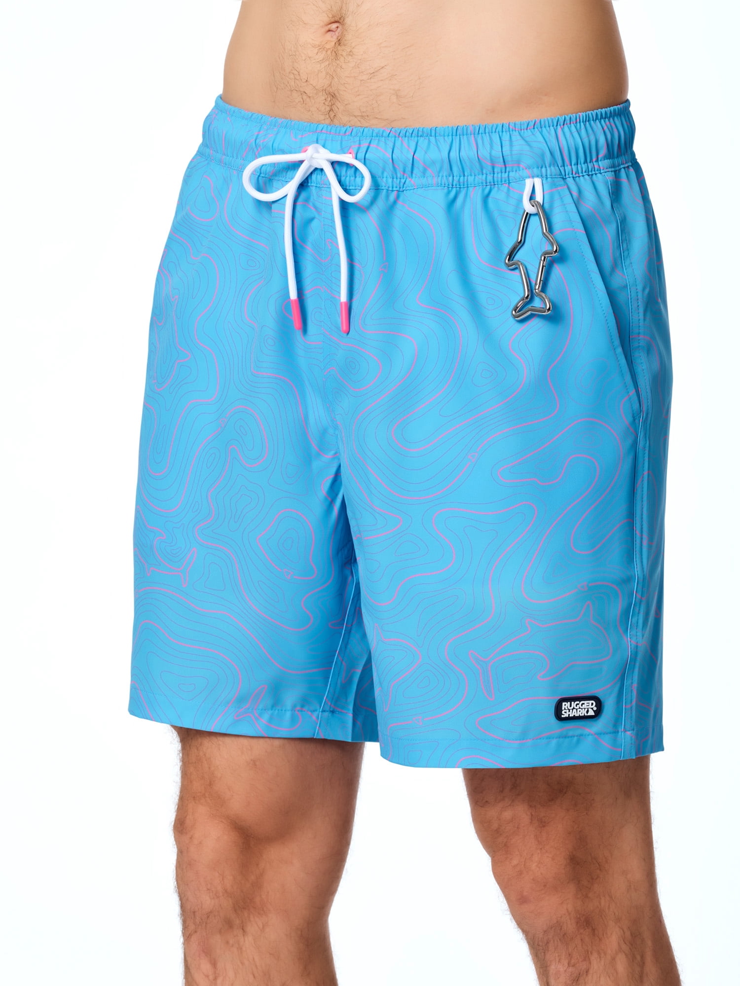 Rugged Shark Mens & Big Mens Swim Trunks, 7" Inseam, Sizes S-3XL