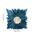 thumbnail image 3 of Latrodar Flower Pillow Cover Sunsunflower Flower Crafted with Care Office Pillow Cover Blue 9.6x9.6 Inch Home Decor, 3 of 5