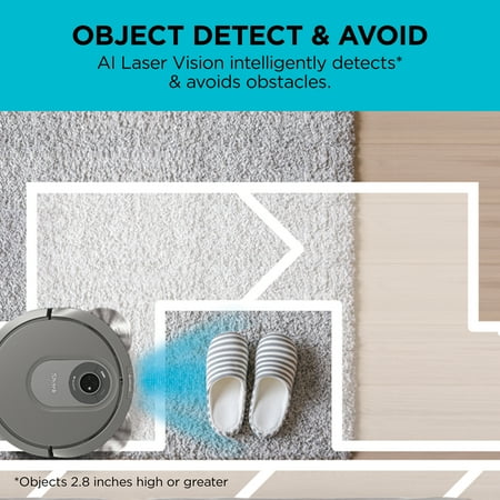 Shark - AI Robot Vacuum RV2001 with Self Cleaning Brushroll, Object Detection, Wi Fi - Gray