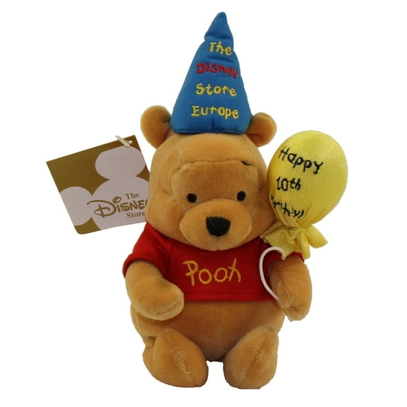 Disney Bean Bag Plush - 10TH ANNIVERSARY POOH (Winnie the Pooh)(Europe)(8 inch) *UK Disney Store*