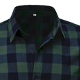 thumbnail image 4 of Jinda Men's Soft Button Down Shirt Plaid Tops Casual Button Up Short Sleeve Date Night Printed Shirt Green Small, 4 of 4