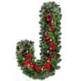 thumbnail image 3 of Paquete de 2 marcos de corona de alambre con forma de bastón de caramelo, marco de corona de flores navideñas de 12 pulgadas, 3 of 5