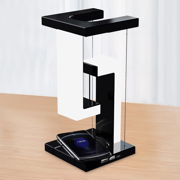 Lámpara con cargador de escritorio, carga inalámbrica para teléfono inteligente, decoración romántica para el hogar regulable