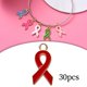 thumbnail image 4 of Juego de 30 colgantes de cinta con cuentas colgantes para hacer llaveros. Rojo, 4 of 9