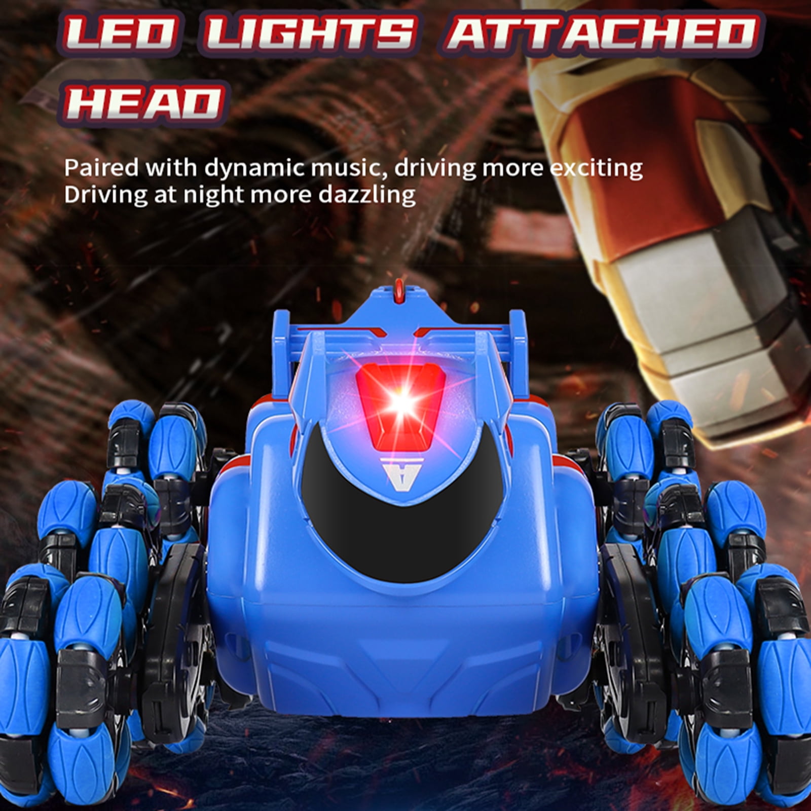 Remote  car,7 With 7 8-12 With And Toy Car Cars With Spary And With Led Car Stunt 3 Batteries And 8 Stunt With Spray Stunt Car Rotation Stunt Birthday And Wheels Cars  3 Battery