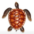 thumbnail image 2 of "Adorno de tortuga marina para colgar en pared - Color rojo intenso, artesanía en hierro con acabado barnizado, ideal para decorar tu hogar u oficina. Incluye gancho para fácil instalación. ¡Perfecto, 2 of 7