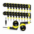 thumbnail image 1 of wonima11 100 Pack Wired Earbuds Bulk for Classroom Ear Headphones Wired Basic Student Earbuds No Microphone with 3.5mm Jack for Class Laptop School Library, Individually Bagged (Yellow), 1 of 1