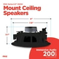 thumbnail image 3 of Pyle 200W 6.5" Flush In Wall/In Ceiling Speakers, Spring-Load Terminals, 3 Pack, 3 of 8